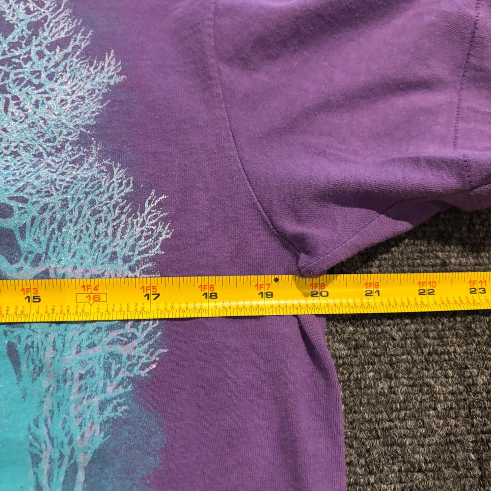 Vintage 1991 Ski Tahoe San Segal T Shirt Purple Mens Large Single Stitch USA - Picture 7 of 9